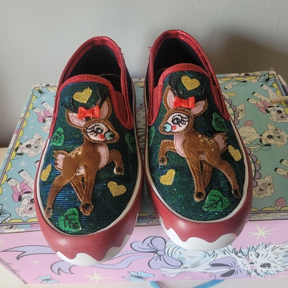 Irregular Choice Christmas Dash Sneakers, VGUC, Size 36 - Picture 2 of 11